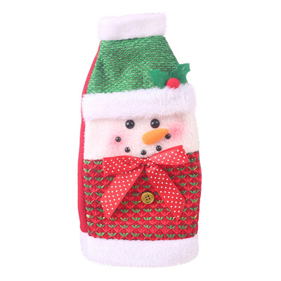 

Tailored Christmas Decoration Creative Cartoon Old Man Snowman Elk Wine Bottle Set