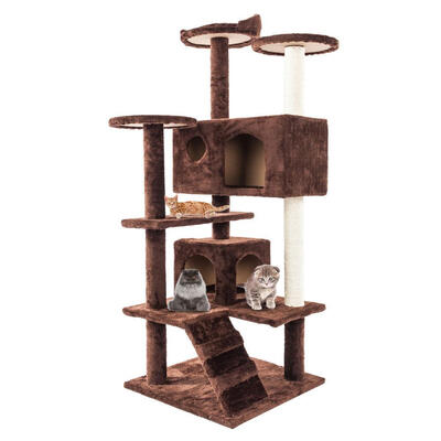 

52" Cat Tree Tower Condo Furniture Scratch Post Kitty Tower Furniture Pet Play House Bed