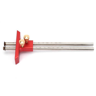 

Greensen Stainless Steel Woodworking Double Head Scriber Ruler Marking Gauge Wood Scribe Tool Carpentry