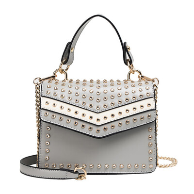 

Chain small bag female 2019 new Korean chic embroidery line Lingge small square bag Hong Kong style wild single shoulder Messenger bag