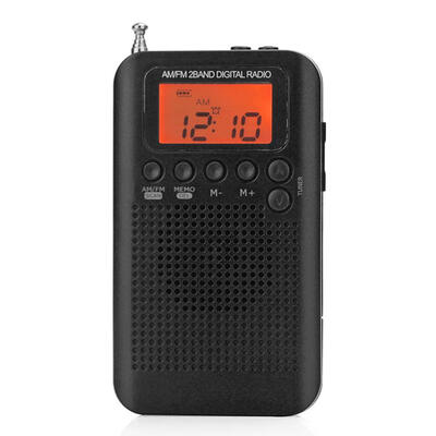 

Outdoor AMFM Radio HRD-104 Stereo Double Band Digital Radio with Earphone