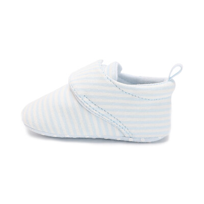 

Toddler Infant Baby Boys Girls Crib Stripe Splicing Soft Sole Anti-Slip Shoes