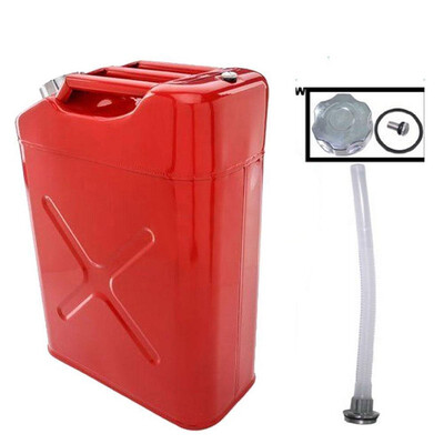 

Ktaxon Portable 5 Gallon Petrol Jerry Can with Spout 20L 06mm Cold Rolled Steel Gasoline Fuel Container Caddy Tank
