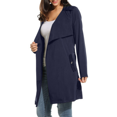 

Toponeto Womens Fashion Button Zipper Coat Tunic Plus Size Irregular Hem Coat