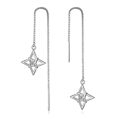 

Korean Design Tremella Thread Ear Chain Earrings Temperament Simple Chic Gift