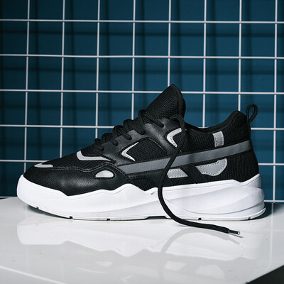 

2019 autumn version of mens shoes in the high-end new fashion casual wild reflective fast hand trend small white shoes shoes students