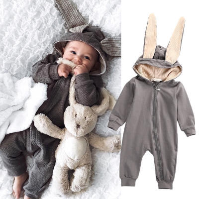 

Cute Kids Infant Baby Girl Boy 3D Ear Cotton Romper Jumpsuit Bodysuit Lovely Cartoon Outfits Costume