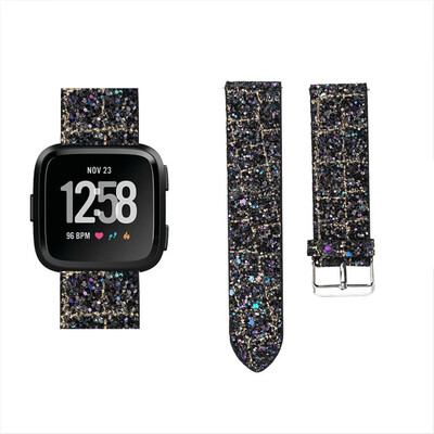 

〖Follure〗TexturBling Glitter Leather Wrist Strap Replacement Watch Band For Fitbit Versa