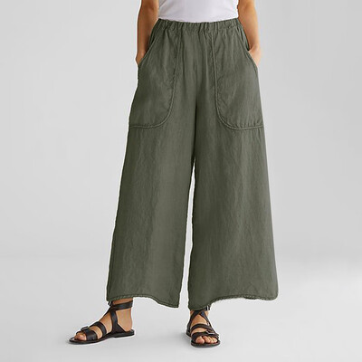 

Women Sexy Fashion Pants Solid High Waist Pants Pockets Casual Beach Pants