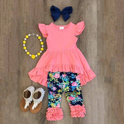 

Newborn Kid Baby Girl Cotton Long Sleeve TopsFloral Pants Casual Clothes Outfits