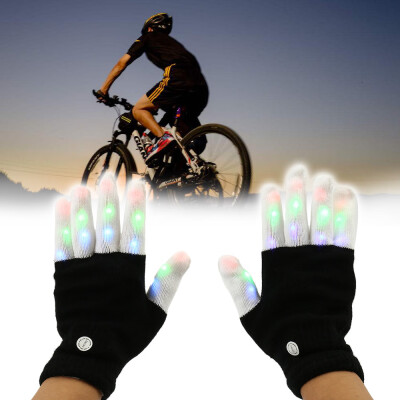 

Light Up Christmas Adult Gloves LED Gloves Flashing Finger Light Gloves Colorful Rave Gloves