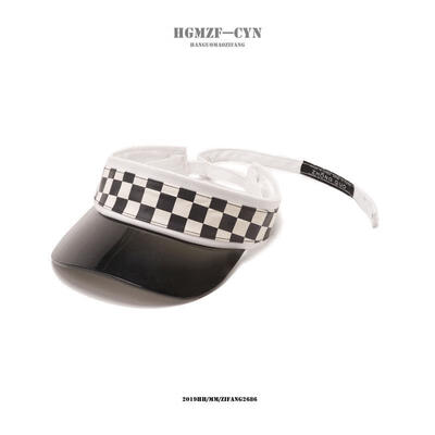 

Hat female summer beach holiday student Sun Hat fashion ladies Plaid Hat Korea PVC Hat