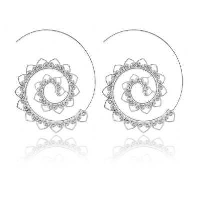 

Olaru Trendy Simple Flower Crystal Scrub Hoop Earrings For Woman Statement korean Cheap Big earring Fashion Ear Jewelry Brincos