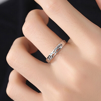 

Micro Set Zircon 925 Silver Creative Open A Deer Has Your Couple Ring