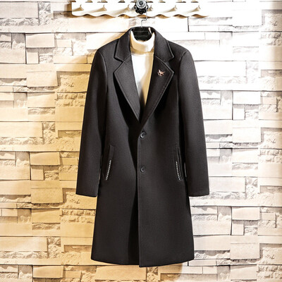 

Toponeto Mens Autumn Winter Casual Coat Long Sleeved Large Size Lengthened Jacket