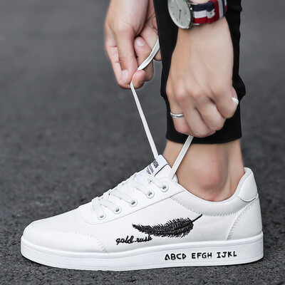 

2019 new summer mens shoes trend Korean version of mens tide shoes summer canvas casual shoes small white shoes shoes