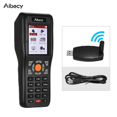 

Aibecy PDT Barcode Data Collector 433MHZ Wireless & USB Wired Portable Data Terminal Inventory Device Handheld 1D Bar Code Scanner