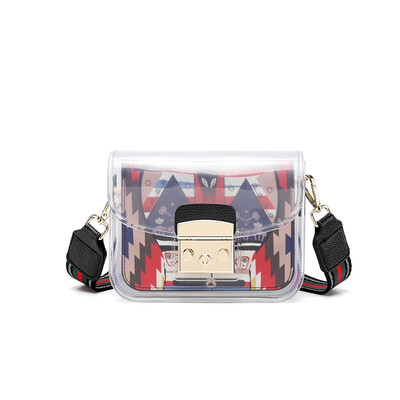 

Shangxin Baonu Summer Jelly Pack PVC Transparent Xiaofang Baowu Korean Baitao Inclined Bag ins