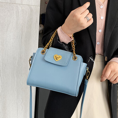 

Small bag female 2019 new wave Korean version of the wild texture portable Messenger bag chain shoulder bag simple small square bag