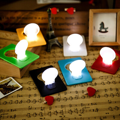 

Gobestart 5X Mini Wallet Pocket Credit Card Size Portable LED Night Light Lamp Bulbs Cute