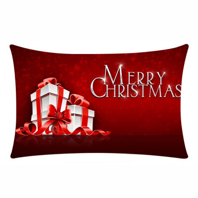 

Tailored Merry Christmas Rectangle Cushion Cover Throw Pillow Case Pillowcase