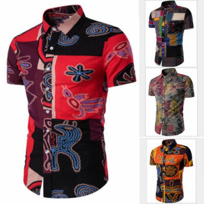 

Luxury Mens Slim Fit Shirt Short Sleeve Stylish Formal Casual T-shirt Tee Tops
