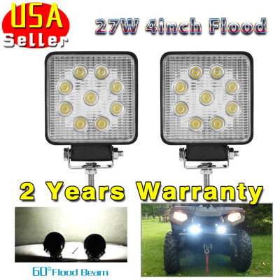 

Pair 4INCH 27W LED WORK LIGHT BAR Flood OFFROAD ATV FOG TRUCK LAMP 4WD 12V