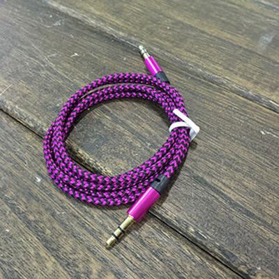 

Color Woven Audio Cable Metal Head 35mm AUX Car Audio Pair Recording Cable