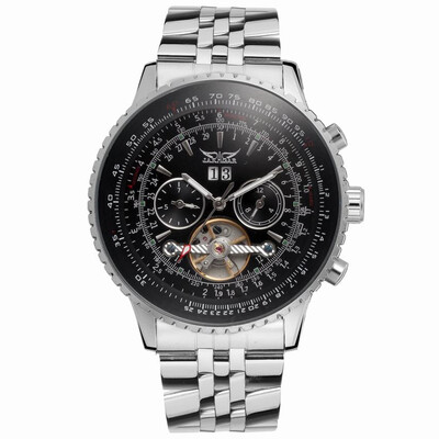 

JARAGAR Fashion Automatic Mechanical Watch Stainless Steel Strap Men Wrist Watch