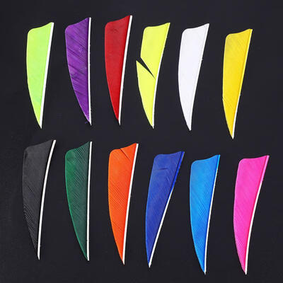 

Greensen 12 Pcs 3 Inches Feather DIY Arrow Fletching Accessories for Archery Hunting Shooting