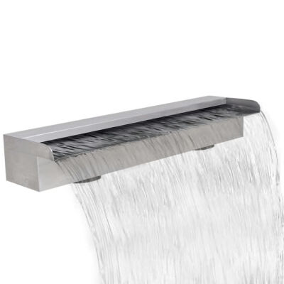 

Rectangular Waterfall Pool Fountain Stainless Steel 236"