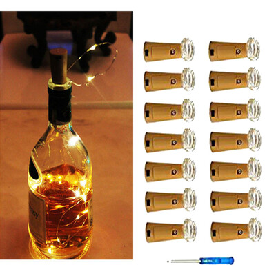 

Gobestart 14Pcs Cork Shaped LED Night Light Starry Light Wine Bottle Lamp For Party Decor