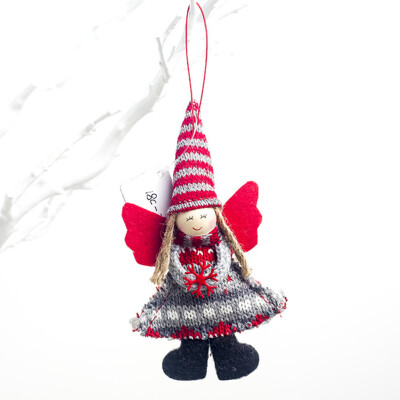 

1Pc Christmas Fabric Art Angel Christmas Tree Pendants Ornaments Home Decoration