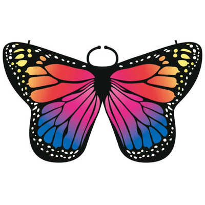 

New Hot Children Girl Colorful Cloak Butterfly Cape Scarf Monarch Butterfly Cloak Wing Decoration Festive Party Supplies