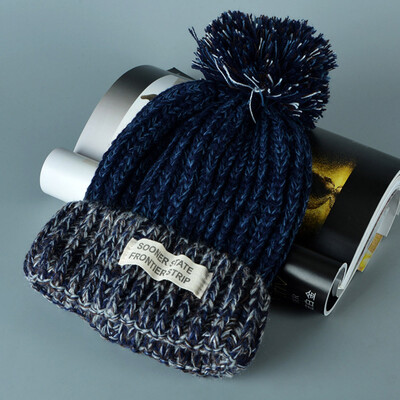 

Tailored Women Ladies Fashion Warm Winter Hairball Retro Knitted Beanie Cap Hat
