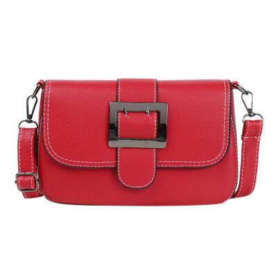 

Simple Solid Color Shoulder Handbags Women PU Leather Casual Messenger Bags