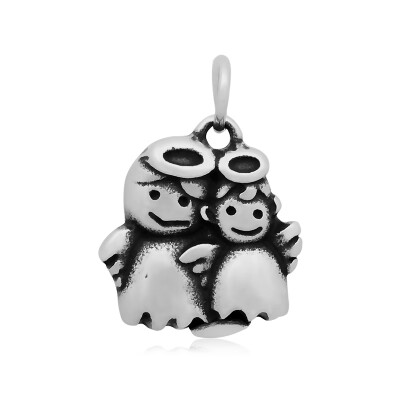 

Angel 316 Stainless Steel Pendants Antique Silver 18x18x45mm Hole 5mm Jumpring 7x1mm