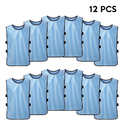

12 PCS Kids Soccer Pinnies Quick Drying Football Jerseys Youth Sports Scrimmage Practice Sports Vest Team Training Bibs