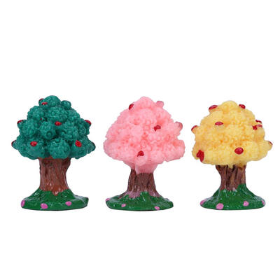 

3pcsSet Resin Fruit Trees Plant Micro Landscape Ornament Garden Miniatures