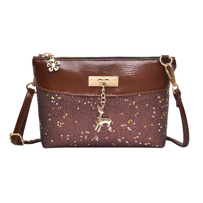 

Tailored Fashion Women Girl Bling Sequins Flap Bags Pretty Deer Crossbody Shoulder Bags