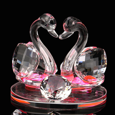 

Siaonvr Crystal Swan Wedding Decor Paperweight Figurine Gift Crafts Home Decor