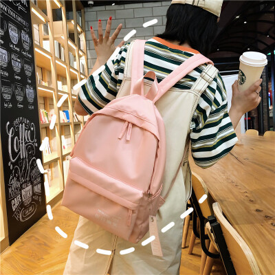 

Schoolbag female college students shoulder bag Korean version of high school canvas antique feeling girls simple inswind BF campus