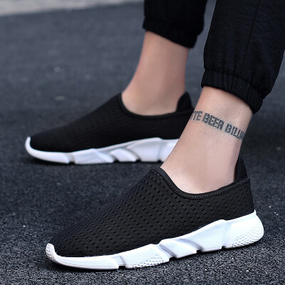 

Summer Mesh Sports Mens Shoes Korean Version Baitao Running Board Shoes Mens Autumn Recreational Trendy Shoes