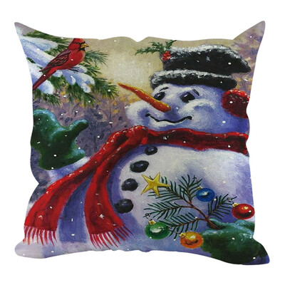 

Siaonvr Christmas Pillow Cover Pillowcases Decorative Sofa Cushion Cover Home Decoration