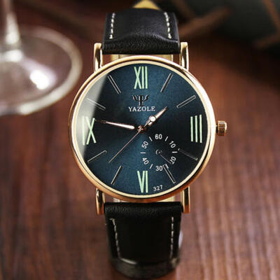 

Luxury Ultra Thin Slim Leather Fashion Men Quartz Wrist Watch For Gift Present