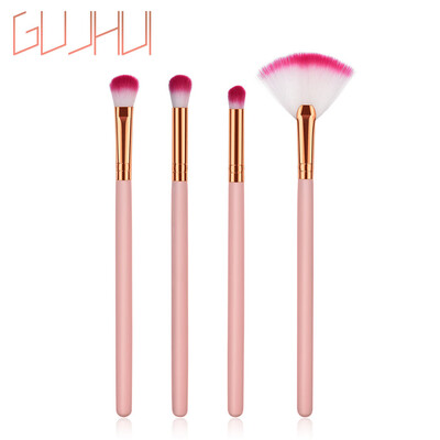 

Toponeto 4PCS Wooden Foundation Cosmetic Eyebrow Eyeshadow Brush Makeup Brush Sets Tools