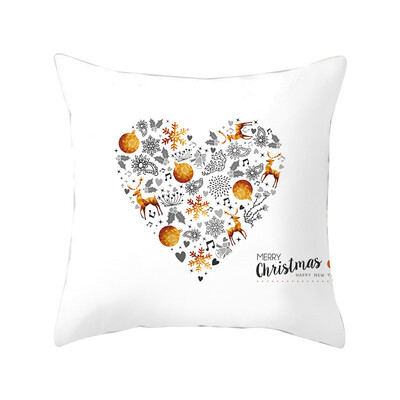 

Christmas Decorative Pillowcase Square Printed Throw Pillow Cover Santa Claus Throw Pillowcase For Home Office