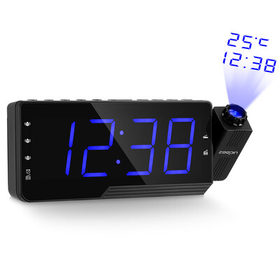 

ZEEPIN PRA - 001 Digital Projector Clock Plug-in Radio Alarm Snooze Temperature