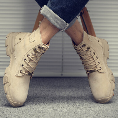 

Wild leather Martin boots British fashion tooling boots trend high boots wild retro tide Martin shoes