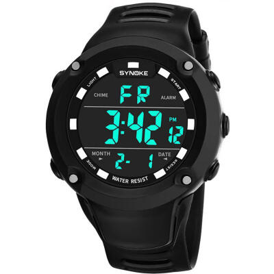 

SYNOKE Mens Digital Sports Watch Modern Waterproof Wristwatch